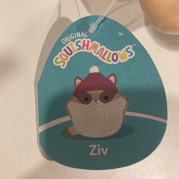 Squishmallow Ziv the Sugar glider with beanie 8” NWT - Picture 3 of 4